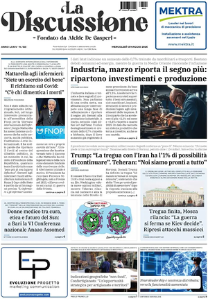 Prima pagina La Discussione di oggi - Quotidiano nazionale