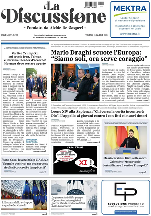 Prima pagina La Discussione di oggi - Quotidiano nazionale