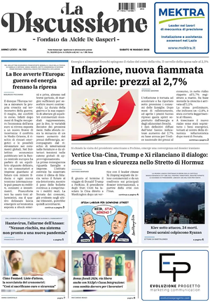 Prima pagina La Discussione di oggi - Quotidiano nazionale