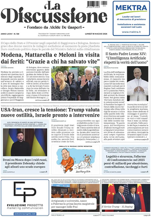 Prima pagina La Discussione di oggi - Quotidiano nazionale