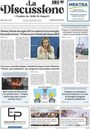 Prima pagina La Discussione di oggi - Quotidiano nazionale
