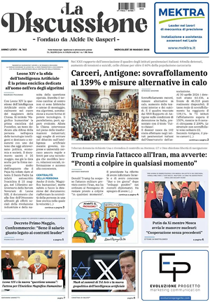 Prima pagina La Discussione di oggi - Quotidiano nazionale