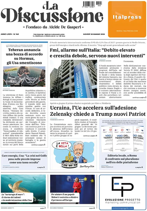 Prima pagina La Discussione di oggi - Quotidiano nazionale