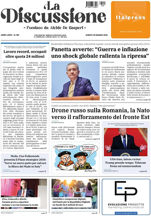 Prima pagina La Discussione di oggi - Quotidiano nazionale