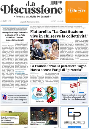 Prima pagina La Discussione di oggi - Quotidiano nazionale