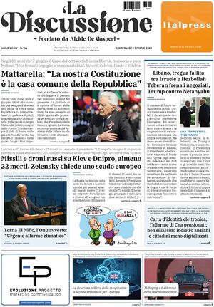 Prima pagina La Discussione di oggi - Quotidiano nazionale