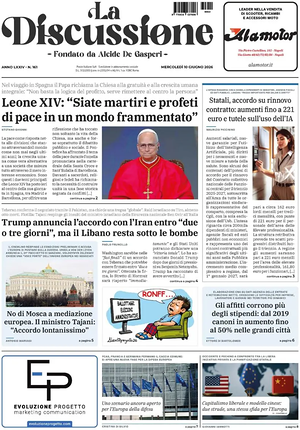 La Discussione prima pagina