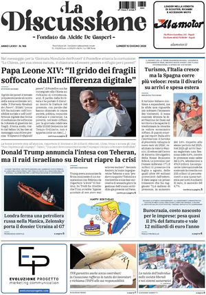 Prima pagina La Discussione di oggi - Quotidiano nazionale