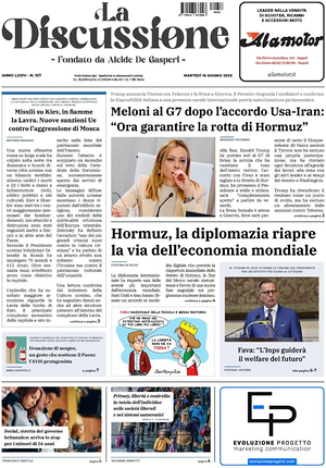 Prima pagina La Discussione di oggi - Quotidiano nazionale