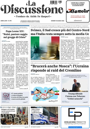Prima pagina La Discussione di oggi - Quotidiano nazionale
