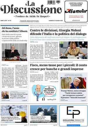 Prima pagina La Discussione di oggi - Quotidiano nazionale