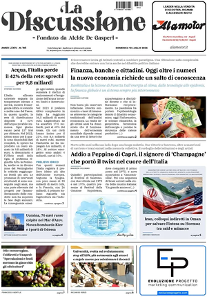 Prima pagina La Discussione di oggi - Quotidiano nazionale