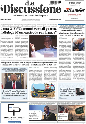 Prima pagina La Discussione di oggi - Quotidiano nazionale