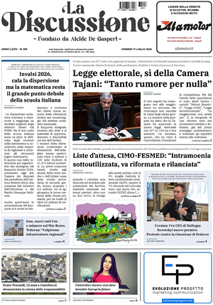 La Discussione prima pagina