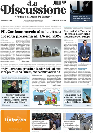 La Discussione prima pagina