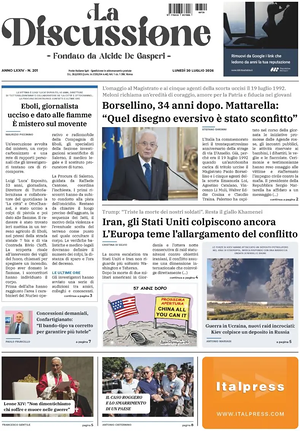 Prima pagina La Discussione di oggi - Quotidiano nazionale