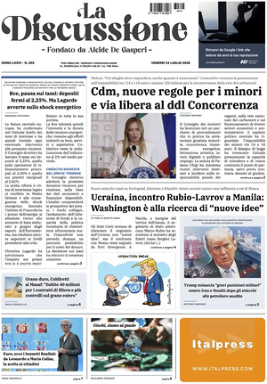 Prima pagina La Discussione di oggi - Quotidiano nazionale