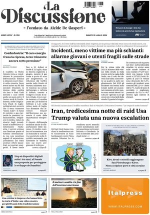 Prima pagina La Discussione di oggi - Quotidiano nazionale