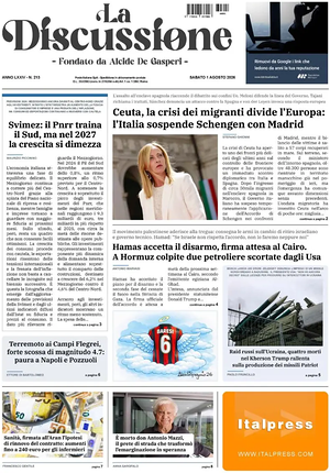 Prima pagina La Discussione di oggi - Quotidiano nazionale