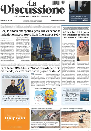 Prima pagina La Discussione di oggi - Quotidiano nazionale