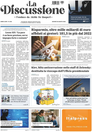 Prima pagina La Discussione di oggi - Quotidiano nazionale