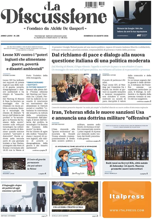 Prima pagina La Discussione di oggi - Quotidiano nazionale