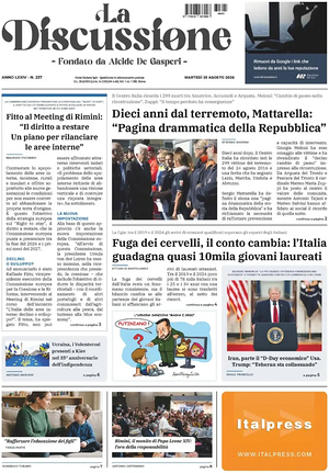 La Discussione prima pagina