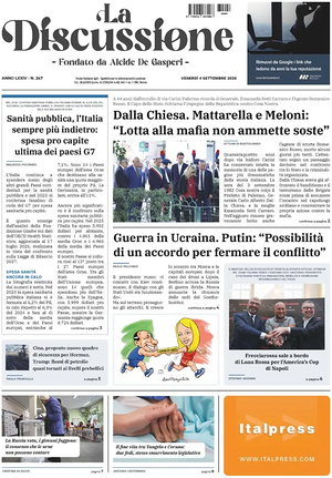 Prima pagina La Discussione di oggi - Quotidiano nazionale