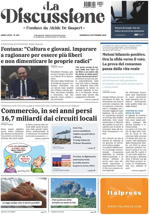 Prima pagina La Discussione di oggi - Quotidiano nazionale