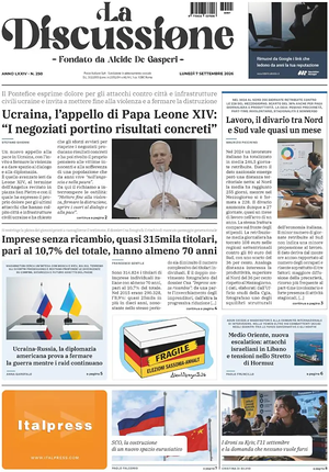 Prima pagina La Discussione di oggi - Quotidiano nazionale