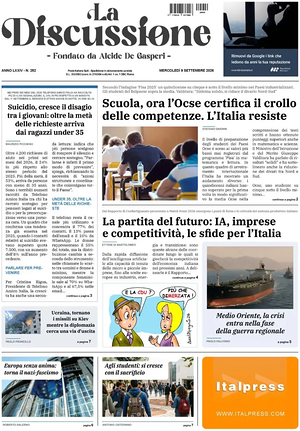 Prima pagina La Discussione di oggi - Quotidiano nazionale