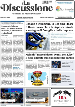La Discussione prima pagina
