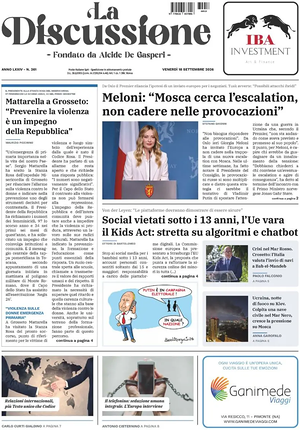Prima pagina La Discussione di oggi - Quotidiano nazionale