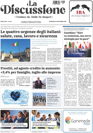 Prima pagina La Discussione di oggi - Quotidiano nazionale