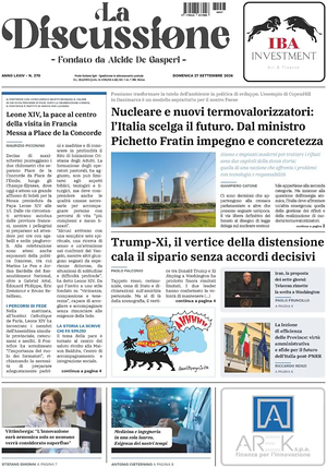 Prima pagina La Discussione di oggi - Quotidiano nazionale