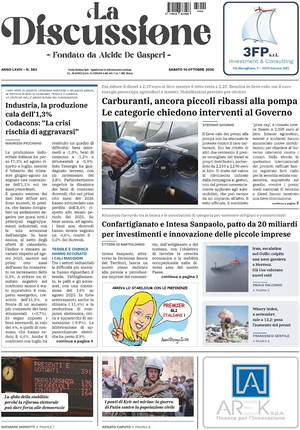 Prima pagina La Discussione di oggi - Quotidiano nazionale