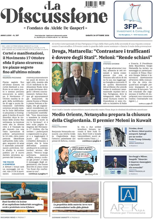 Prima pagina La Discussione di oggi - Quotidiano nazionale