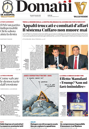 Prima pagina Domani di oggi - Quotidiano nazionale