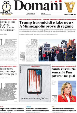 Prima pagina Domani di oggi - Quotidiano nazionale