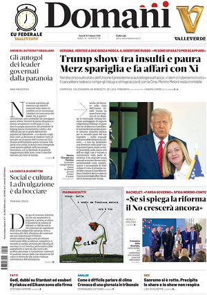 Prima pagina Domani di oggi - Quotidiano nazionale