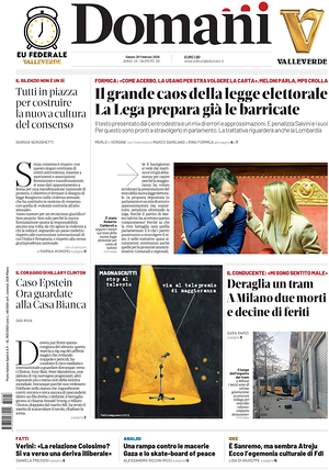 Prima pagina Domani di oggi - Quotidiano nazionale
