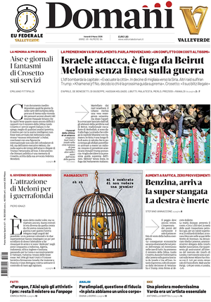 Prima pagina Domani di oggi - Quotidiano nazionale