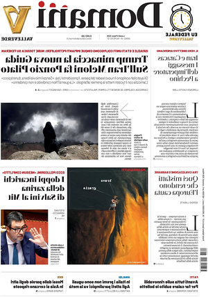 Prima pagina Domani di oggi - Quotidiano nazionale