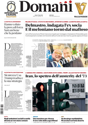 Prima pagina Domani di oggi - Quotidiano nazionale