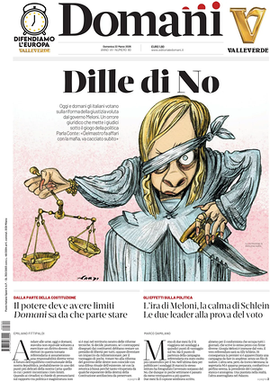 Prima pagina Domani di oggi - Quotidiano nazionale