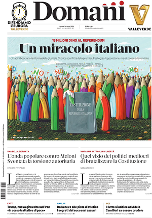 Prima pagina Domani di oggi - Quotidiano nazionale