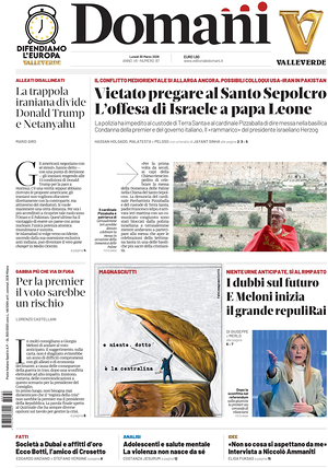 Prima pagina Domani di oggi - Quotidiano nazionale