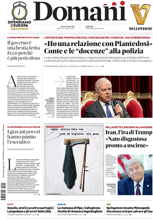 Prima pagina Domani di oggi - Quotidiano nazionale