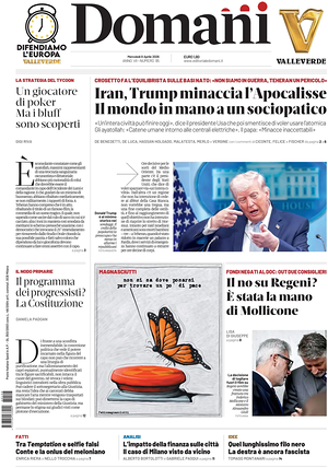 Prima pagina Domani di oggi - Quotidiano nazionale
