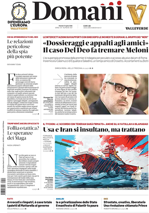 Prima pagina Domani di oggi - Quotidiano nazionale